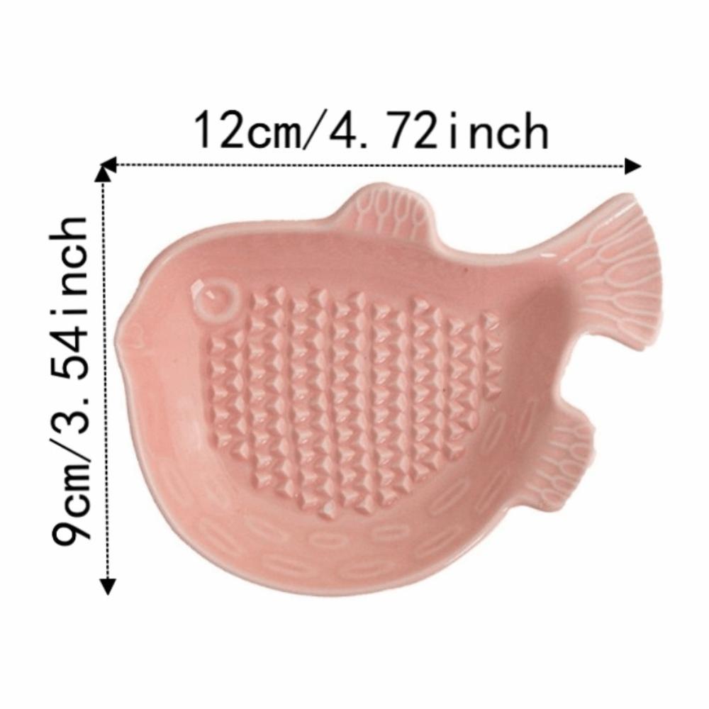Fish Hand Garlic Ginger Masher Ceramic Seasoning Dipping Dish Garlic Ginger Grater Household