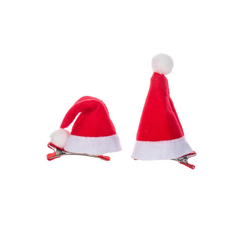 Santa Hat Hair Clip - Festive Headwear for Women & Children