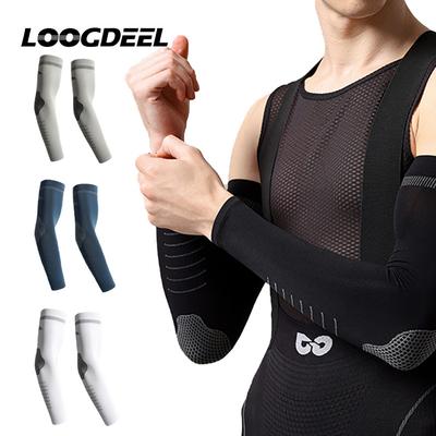 Loogdeel Summer Arm Compression Sleeves UV Protection Basketball Running Cycling Sports Volleyball Driving Sleeves
