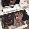 Anime Mädchen Samurai Oni Maske Mauspads Groß Computer Gaming Zubehör 400x900mm Gamer Professionell Premium Mauspads Schreibtischunterlagen