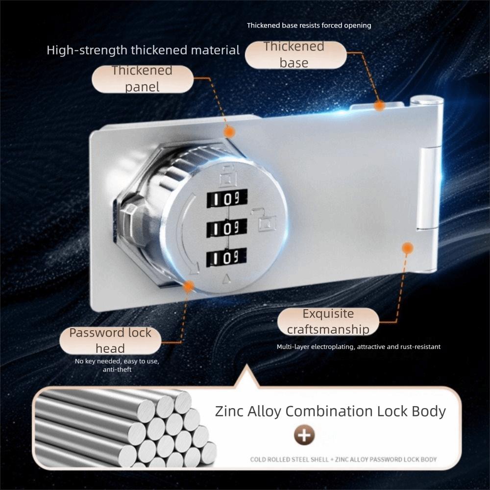 Double-Opening Cabinet Password Locks 3 Digit Drawer Lock Cabinet Door Combination Lock  Locker