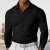 Yousheng Men's V-Neck T-Shirt Business Casual Long Sleeve Tee Undershirt Slim Fit Muscle Shirt for Daily Wear Vacation Work