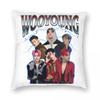 Seonghwa 90s Ateez Kpop Band Pillowcase Printed Polyester Cushion Cover Decoration Pillow Case Cover Home Square 45*45cm