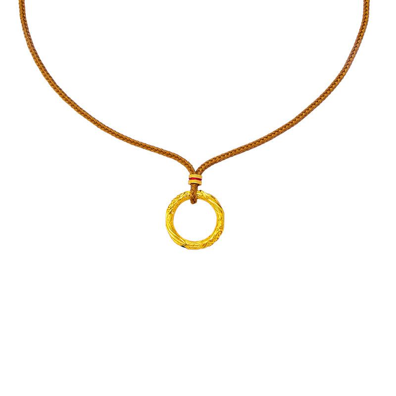 New Chinese Style Versatile Nezha Inlaid Zirconium Qiankun Circle Women's Jewelry Necklace Pendant
