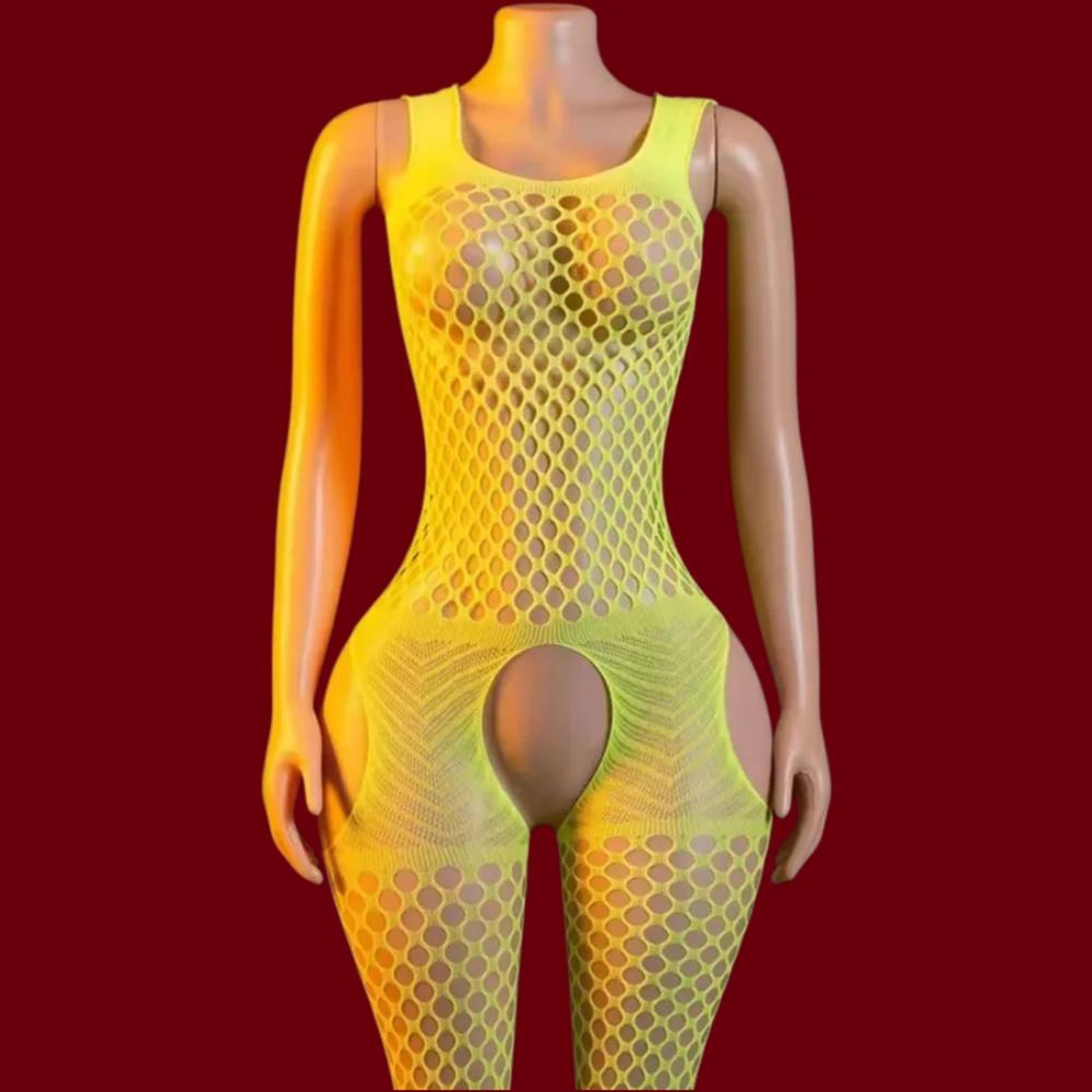 Fishnet Bodystockings Crotchless Sexy Body Stockings Lingerie Women Hollow Transparent Underwear Erotic Apparel Black Tights
