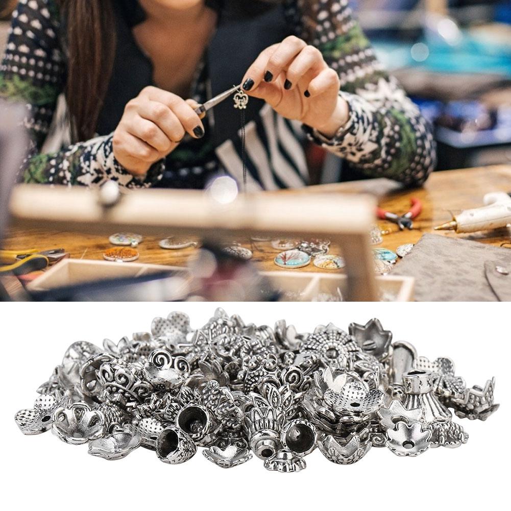 Vintage Bead End Cap Bransoletka Koraliki Wisiorek DIY Biżuteria Ustalenia Making Akcesoria