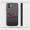 America USA Flag Cool Phone Case For iPhone 17 16,15,14,13,12,11,Pro,XS,Max,XR,Plus,Mini Soft Silicone Black Shockproof