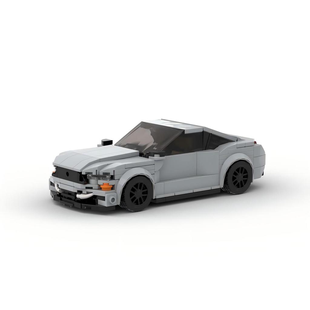 Eight Grid Car Sports Car M Ford Mustang Small Particle Building Block Compatible With Children'S Diy Toy Assembly Car Model