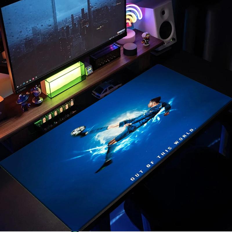 Ronaldo's Fiery Celebration mouse pad, rubber base, esports desk mat, mouse pad for gamers and office use, gaming desk , easy to clean mat