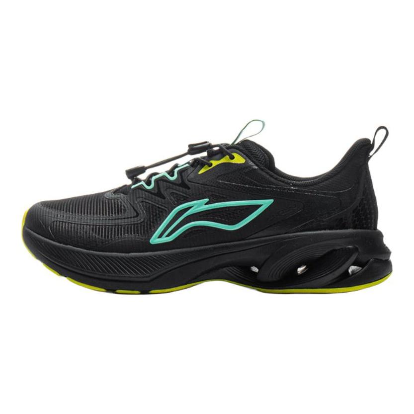 Li Ning Kids Running Shoes Comfortable Fashion Shock Absorption Rebound Breathable Low Top Kids Sneaker Black YKFV090-3