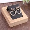 1 Pair Earring Card Holder with Tray for Jewelry Accessory Display  Black