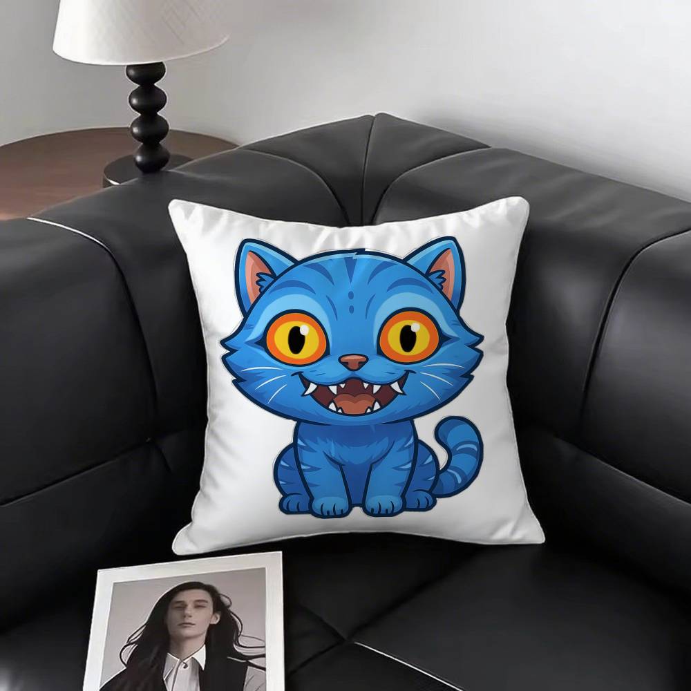 1pc Anime KPOP Demon Hunters Tiger Pillow Case Fashion Square Pillowcase Bedroom Sofa Room Ins Decoration Leisure