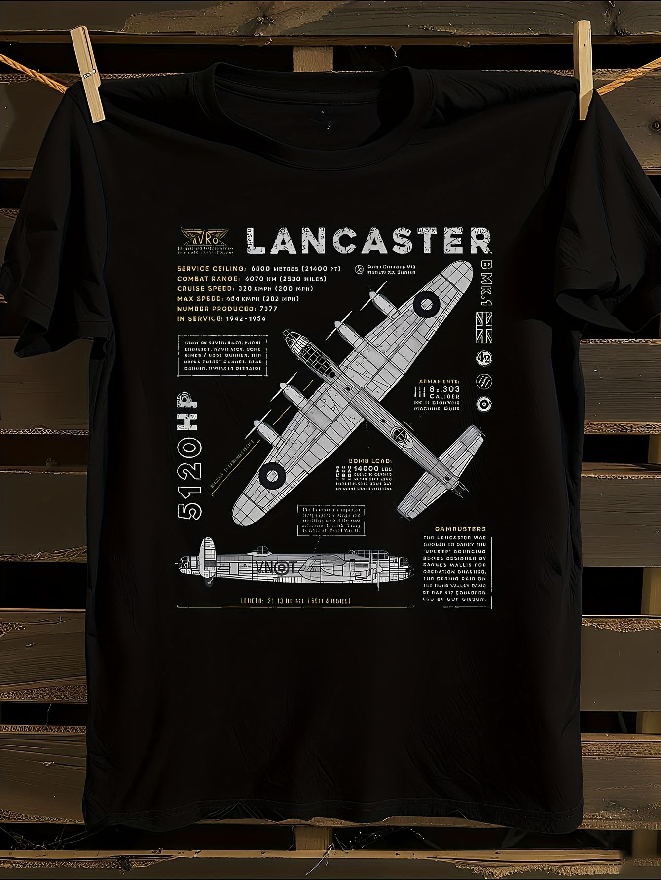 British RAF Lancaster Heavy Bomber Aviation Blueprint T-s... S