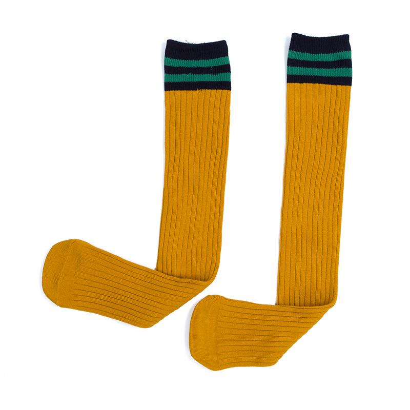 2020 Seasonal Kids' Stripe Knit Cotton Knee-High Socks for Girls