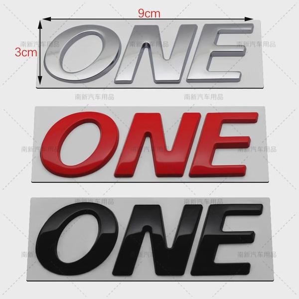 3D Metal Car Sticker Class ONE Letter Emblem Badge Side Fender Rear Trunk Head Window Decal Motorcycle Accessories Decoration