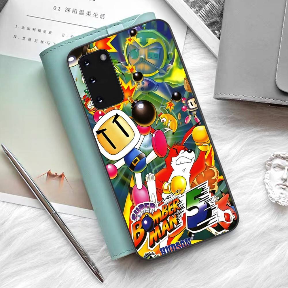 Super Bomberman Cartoon Phone Case For Samsung S 24 Fe 25 Ultra Plus 20 Lite 21 30 22 23 24 22 Ultra 5G Fundas