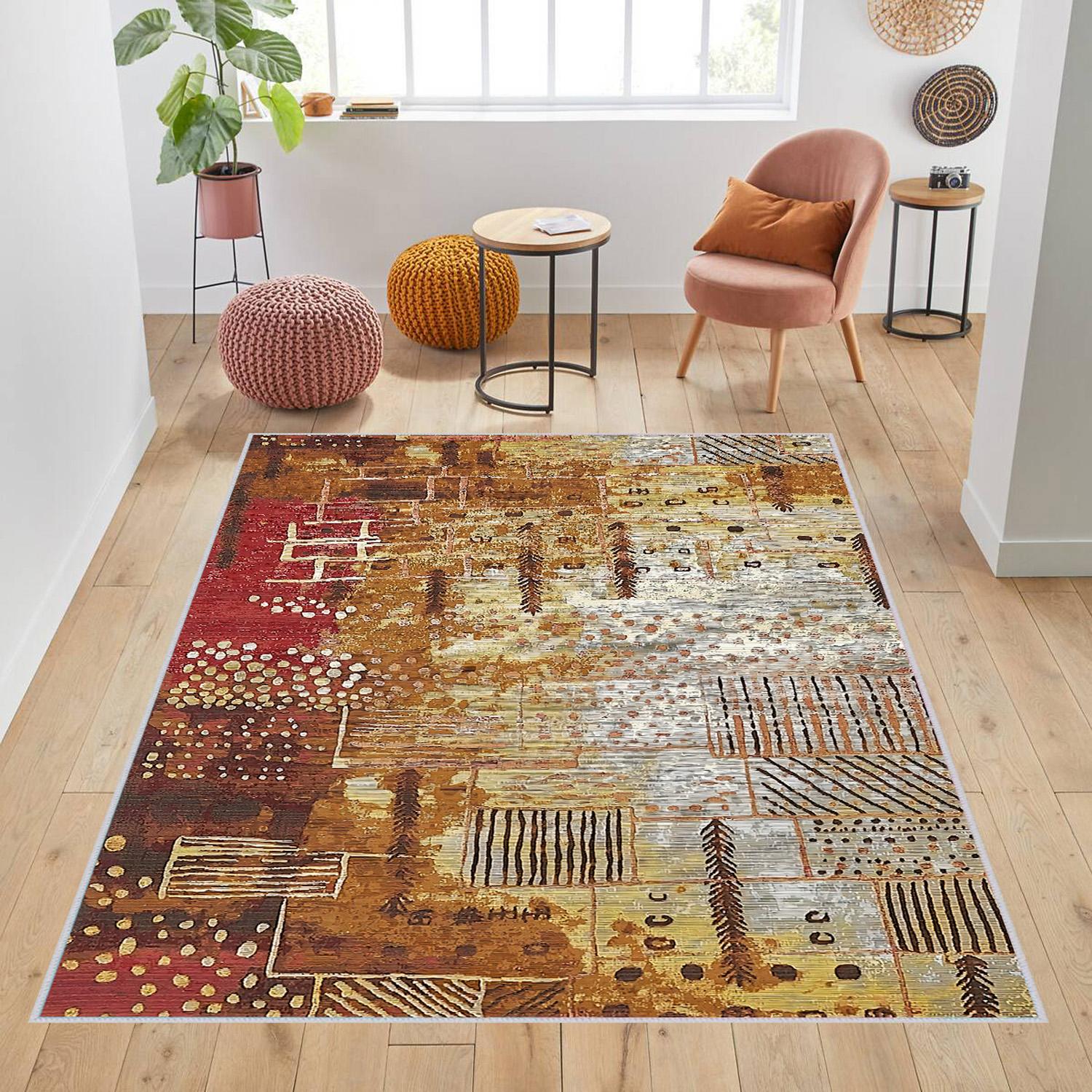 

Rovigo Home Моющийся ковер с набивным рисунком RVGHOME1736 50x80 красный