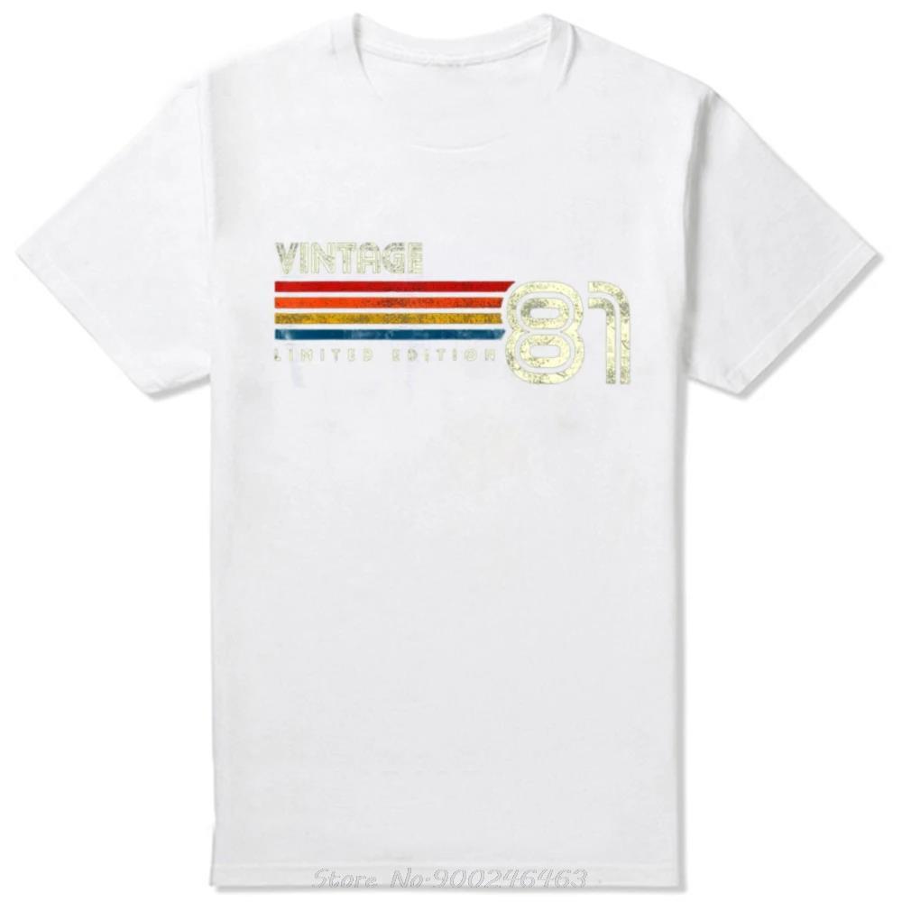 Vtipné Vintage Retro 1981 Limitovaná Edice Klasické Tričko Letní Grafické Bavlněné Streetwearové Trička Narozeninové Dárky Tričko Pánské Tričko