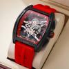 Barrel Richard Hollow Fashion Men's Watch Men's Watch Silicone Strap Watch Quartz Watch