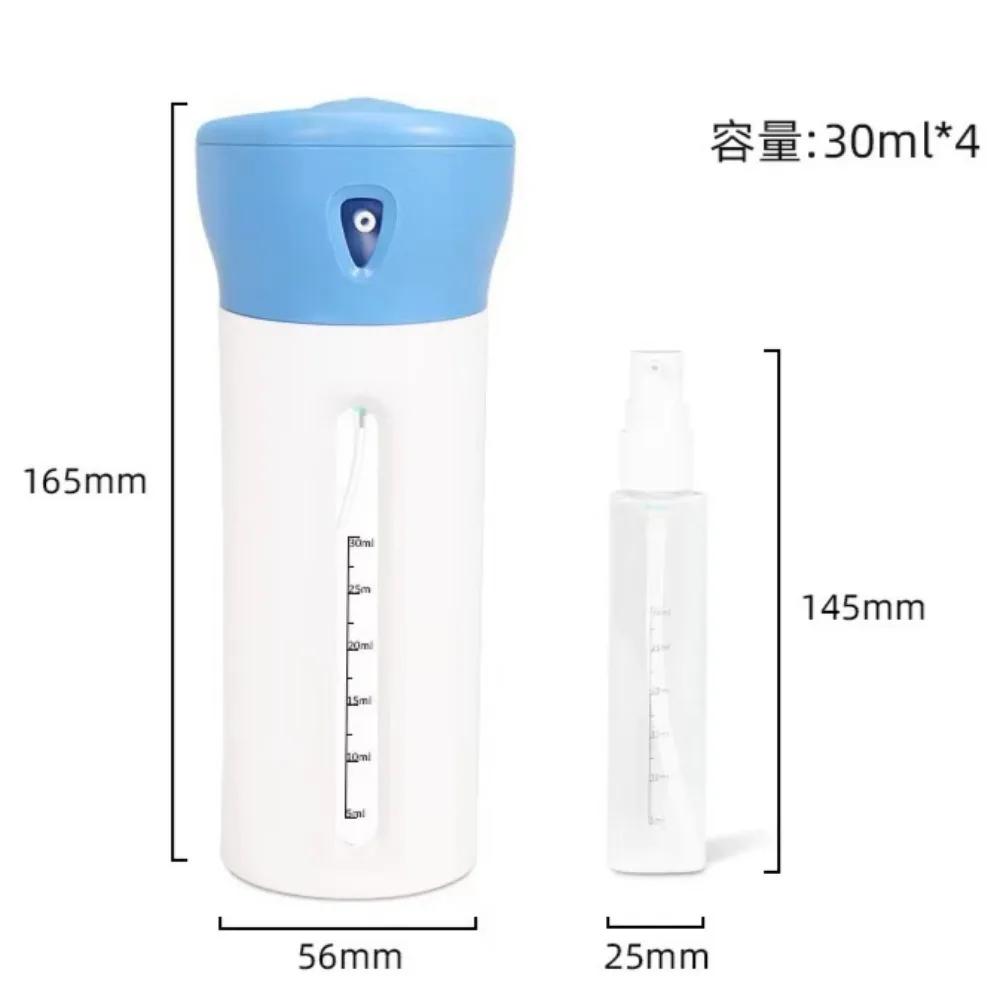 4 in 1 40ml Portable Travel Liquid Dispenser Bottle Empty Sub-bottle Press Container Bottles Perfume Shampoo Conditioner Lotion