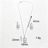 Tone Swan Necklace Earrings Set With Crystal Sparkling Rhinestones For Women Daily Wear Date Party Gifts
