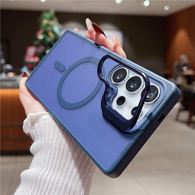 Applicable samsungS25ultra hardware lens mobile phone case Samsung S24 skin matte A16 magnetic sheath