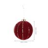 4pcs Velvet Christmas Ball Ornaments Glittering Flocked Hanging Ball Decorations Xmas Tree Baubles  Christmas Party Layout 10 Cm