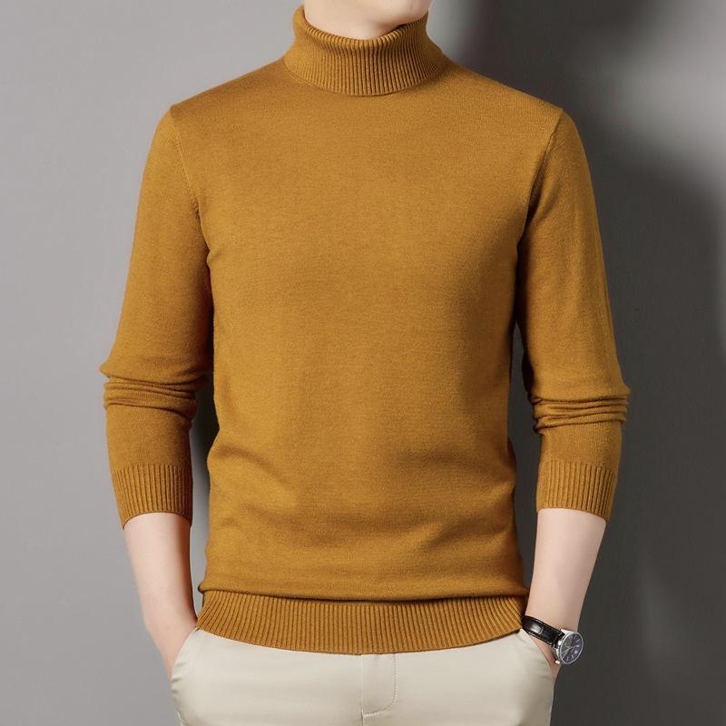 Neuer Stehkragen-Pullover für Herren, Strickpullover, Winter-Halb-Stehkragen-Bottom-Shirt mit langen Ärmeln, trendig, lässig