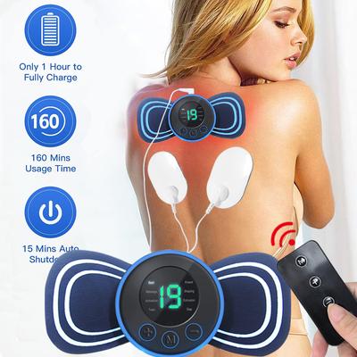 Mini Patch pour la Colonne Cervicale Télécommande et Masseur Portable avec Patchs pour Massage Complet du Corps avec Réglage Multimode
