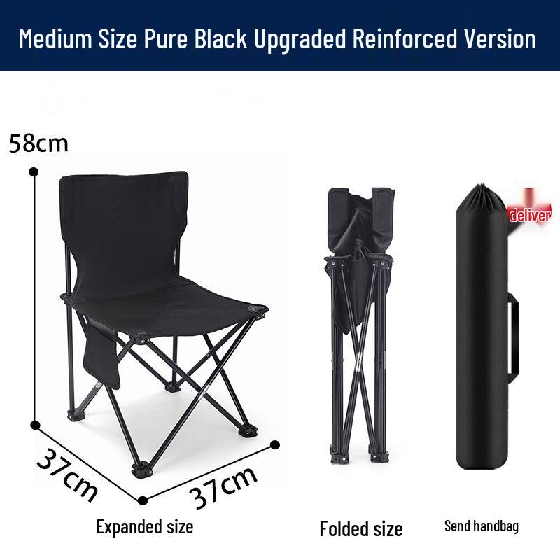 Compact Folding Outdoor Chair with Backrest for Sketching & Fishing