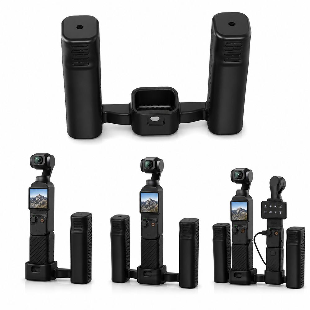 Durable Non-Slip Camera Grip Handle Set for DJI Osmo Pocket 3/4/4p Vlogging Accessory