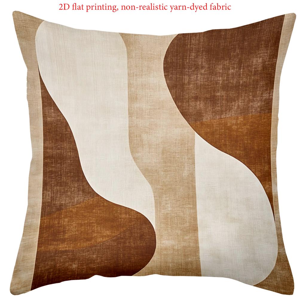 Modern pattern 2D flat printing home decoration polyester pillowcase, sofa decoration cushion cover, bedside throw pillow
