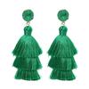 Green Tassel Earrings For Women Colorful Tassle 3 Tier Bohemian Earrings Dangle Drop Earrings For Women Gifts