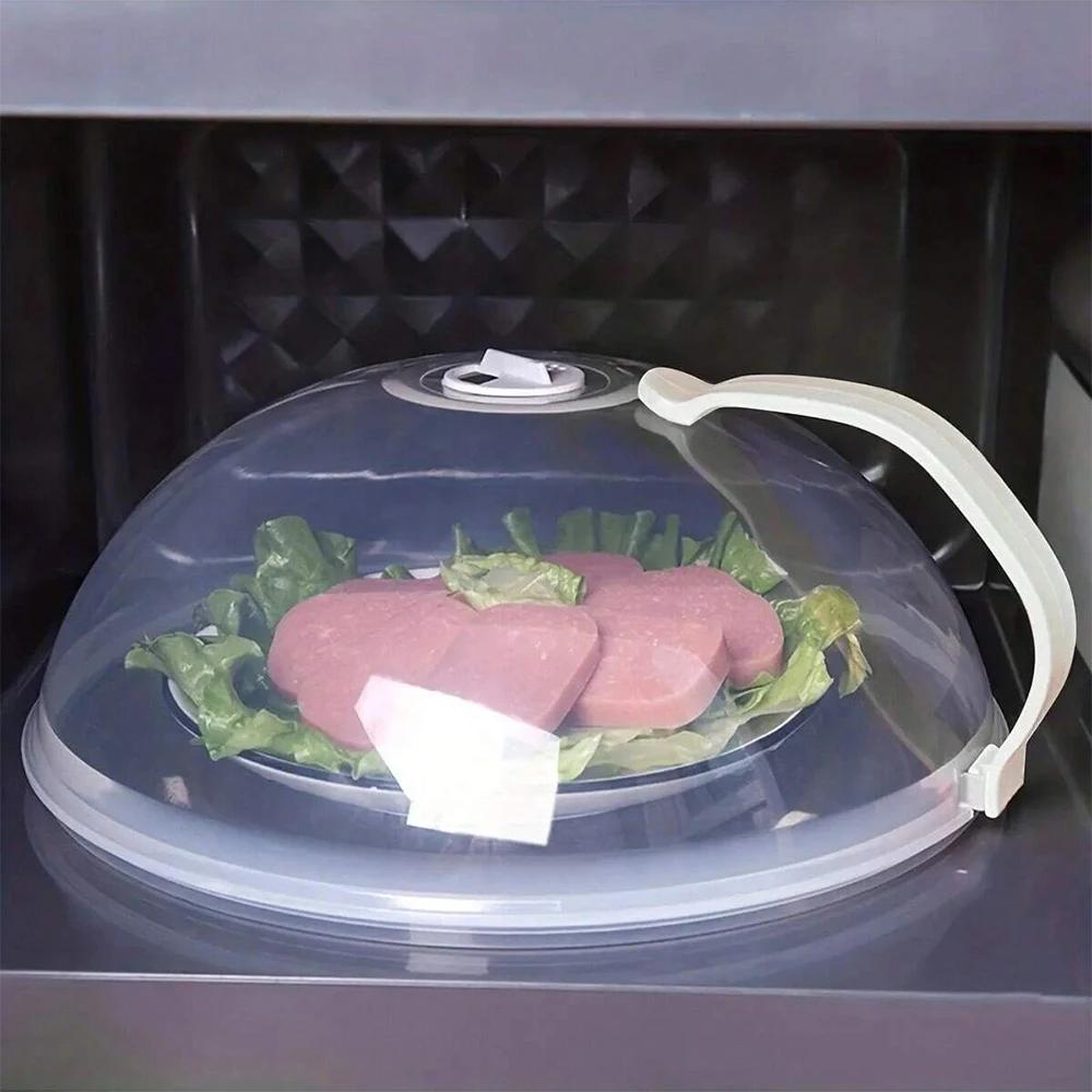 Mikrowellen-Spritzschutz Hochtemperaturbeständig Mikrowellen-Schutzdeckel Transparent Lebensmittel-Abdeckung zum Erhitzen Dampf Küchenzubehör