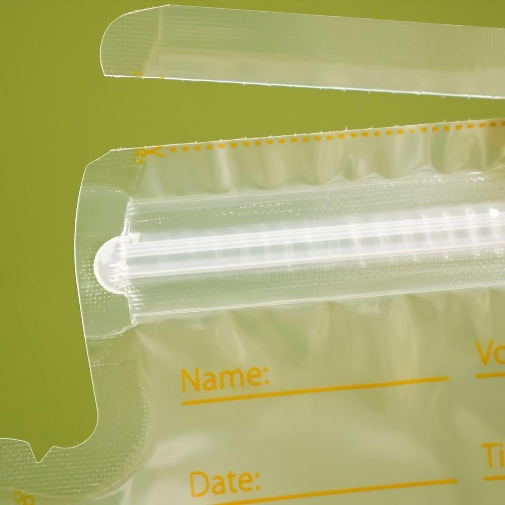 30 Peças 250ml Sacos de Armazenamento de Leite Materno Transparentes de PE Autoportantes com Bico Dosador, Design Plano Economizador de Espaço