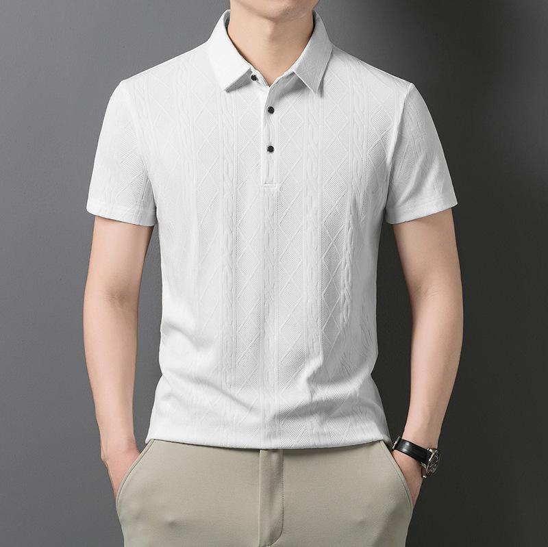 Men s Polo Summer Ice Short Sleeve Business Casual Top M
