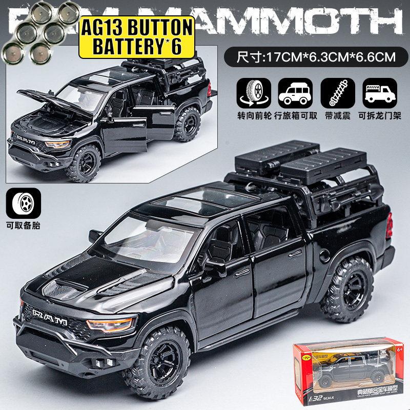 1:32 Dodge RAM Mammoth 1000 Hennessey Off Road Pick-up Modelový automobil Diecast ze slitiny Kovová Simulované vozidlo Domácí Trendy Dárek