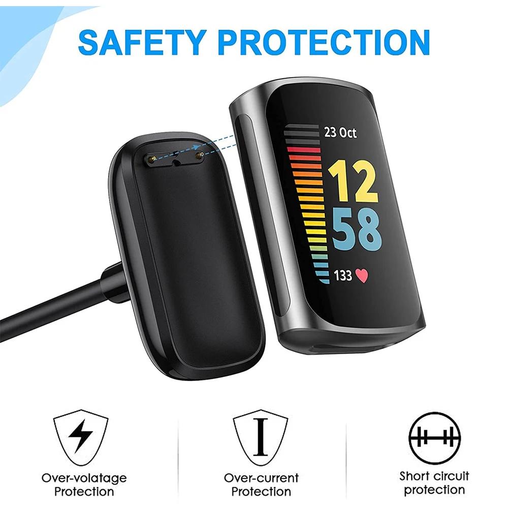 Ladegerät für Fitbit Charge 6/ Charge 5 Ladekabel für Fitbit Luxe Ladekabel Kabel Dock Ständer Magnet Zubehör 1m Ladegeräte