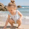 Nordic Style Girls' Sun Protection Quick-Dry Swimsuit: Cute One-Piece or Baby Two-Piece Bikini
