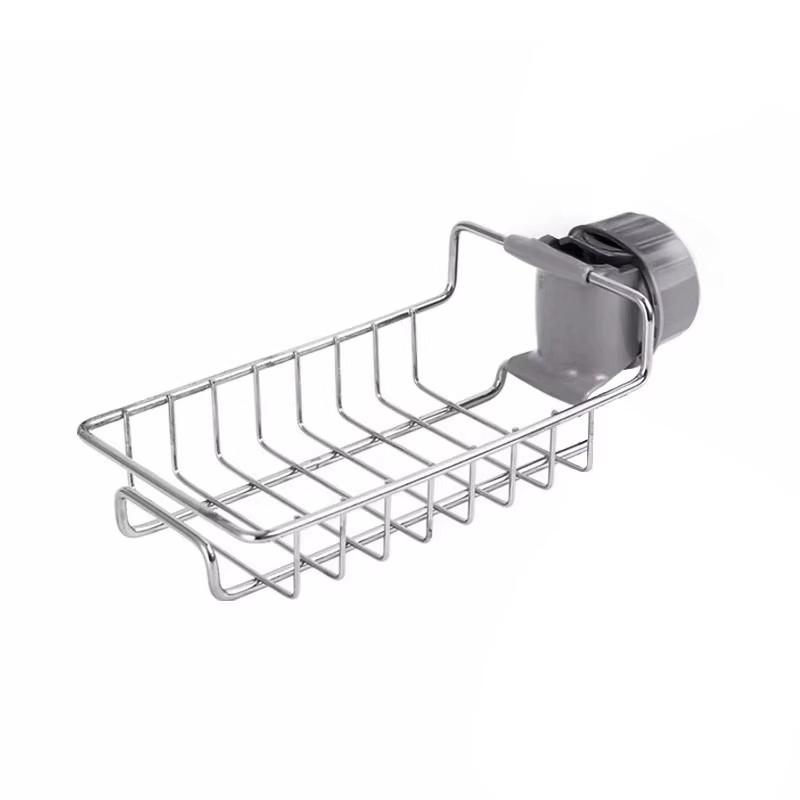Faucet Rack Kitchen Stainless Steel Sink Storage Rack Household Sponge Rag Dishcloth Drain Rack Hanging Basket
