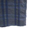 Budweiser Check Pattern Short Sleeve Shirt L Navy Seersucker Men's Used