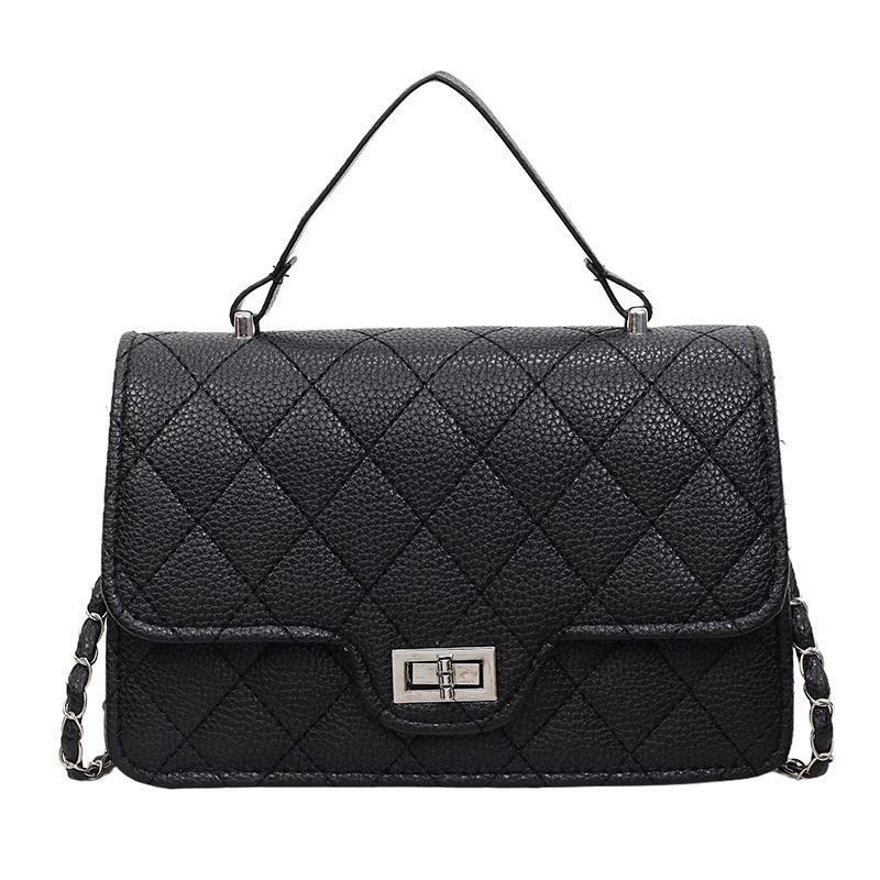 Small Bag Women's 2026 New Fashion Diamond Chain Messenger Bag Feeling Portable Small Square Bag