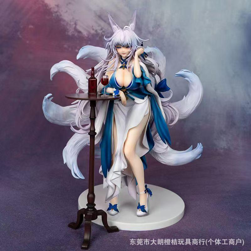 Blue Archive Shinano Obscure Moon Ten Nights Dress Gk Figure Pvc Abs 28.5cm Anime Girl Model Statue Desktop Decor For Collectors