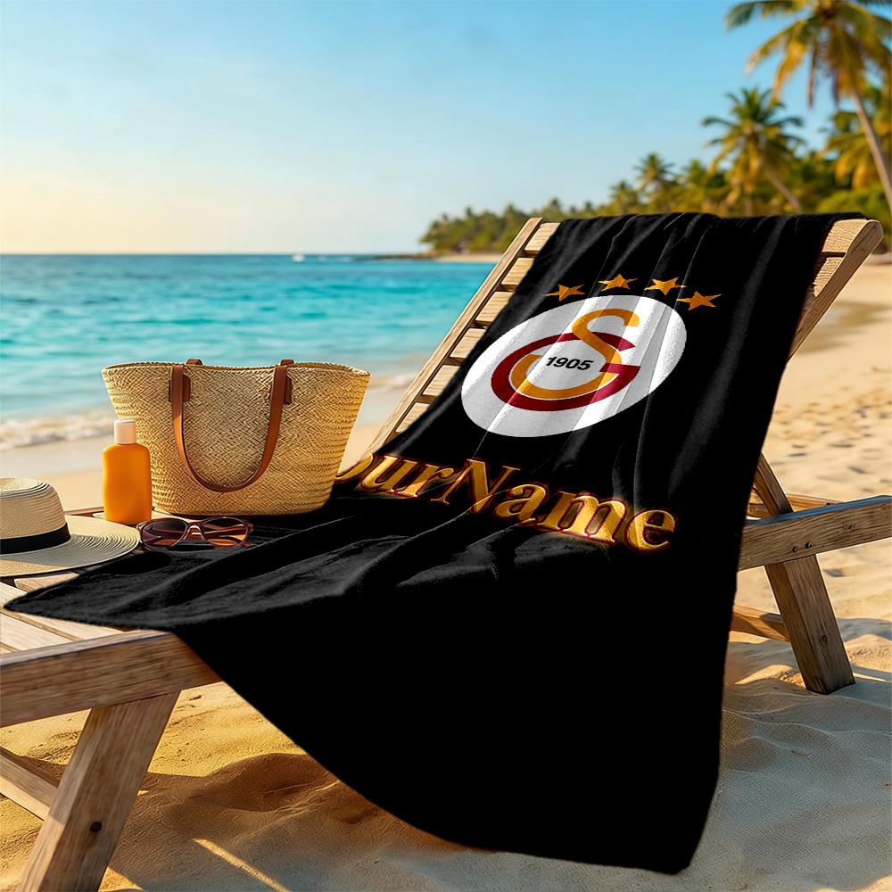 Galatasaray Personalized Text Beach Towel Soft Durable Quick-Dry Suitable for Sports Travel Swimming Yoga Bathroom Beach And Pool