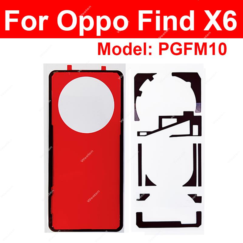 1 Set For OPPO Find X3 X5 X5 X6 Pro Rear Back Battery Door Housing Cover Adhesive Sticker Replacement