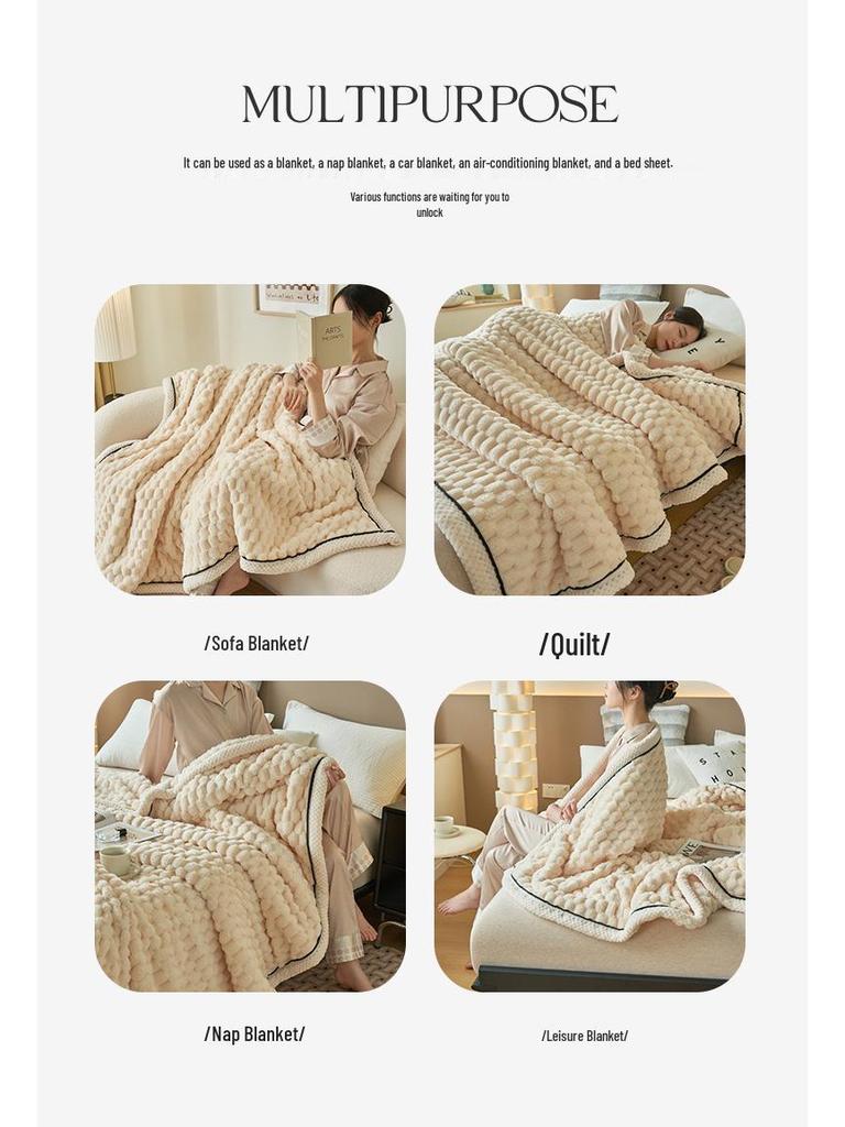 Doppellagige verdickte Winter Schildkröten Samt Korallenfleece Decke