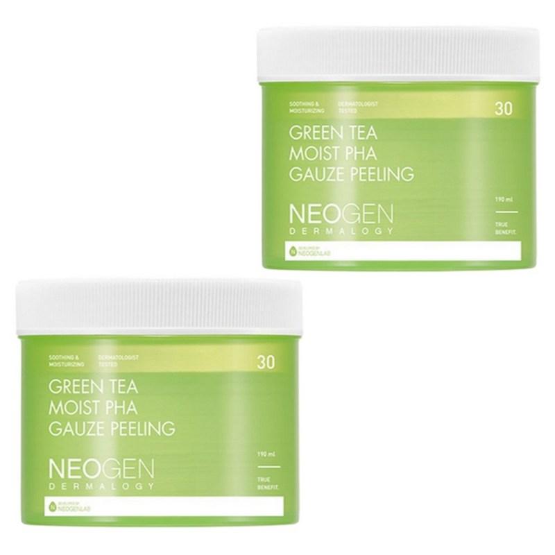 Neogen Green Tea Moist PHA Gauze Peeling Pad 190ml 30 Pads 2 pcs