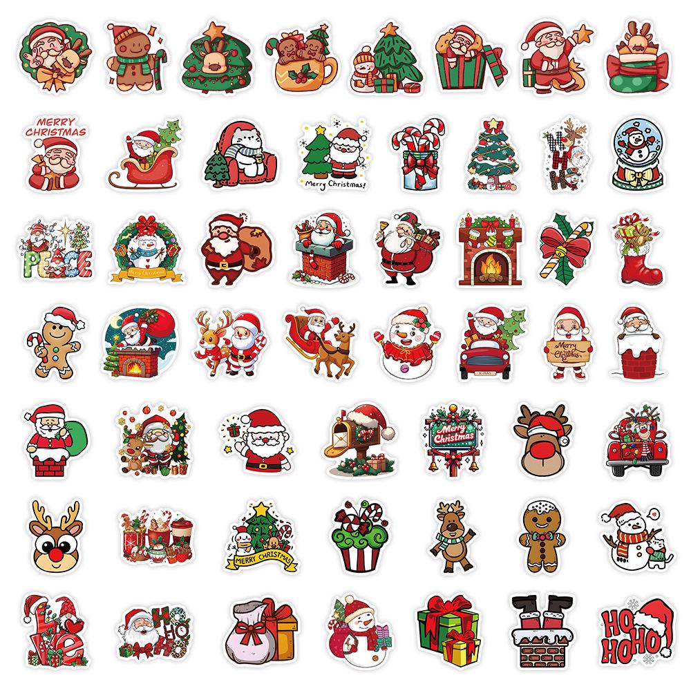 Christmas Sticker & Bookmark Set: Wrapping Paper, DIY Gift Accessories, Decoration, Phone Case Stickers.
