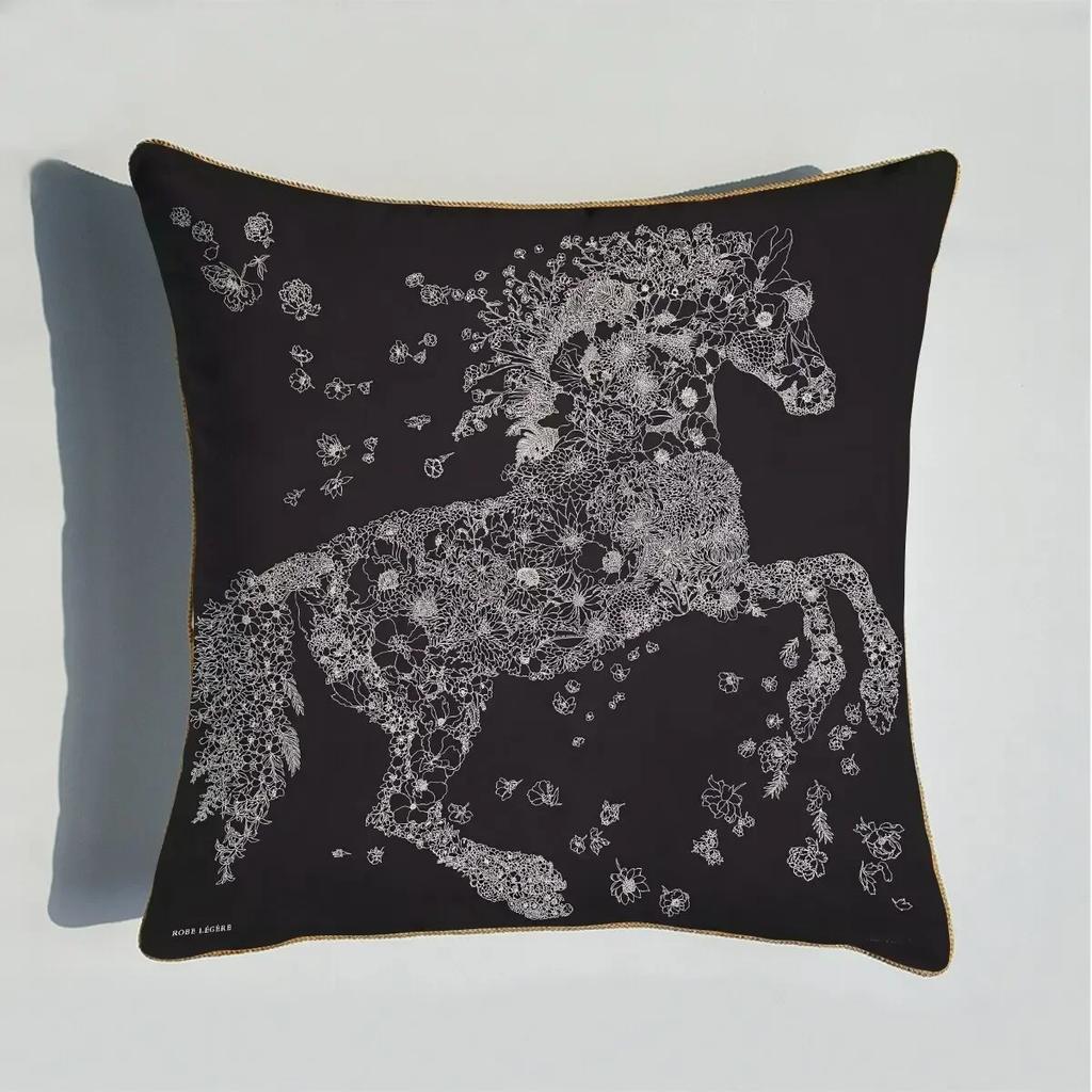 40/45/50/60cm Throw Pillow Polyester Cushion Cover Print Palace Rose Horse Pattern Sofa Couch Pillows for Home Decor Pillowcase