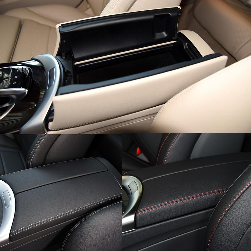 W205 W253 Mittelkonsole Leder Armlehne Ablagefach Abdeckung Zierleiste Ersatz für Mercedes Benz C GLC C200 C300 C350 2056808804